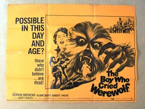 Póster de cuatro películas británicas de The Boy Who Cried Werewolf ORG 30x40" años 70 - Imagen 1 de 4
