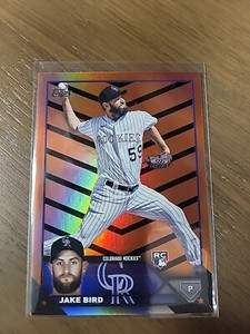 2023 Topps Update Series - Jake Bird Orange & Black Foil RC #US162 - Rockies