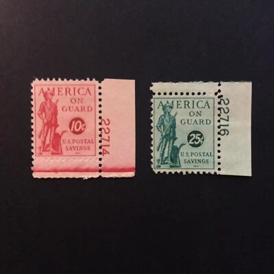 BroadviewStamps USA #PS11-12 MNH F-VF plate margins.  Postal Savings. - Image 1 of 2
