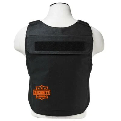 Print Orange Security Guard Safety Staff Police K-9 Discreet Plate Carrier Vest - Image 1 of 2