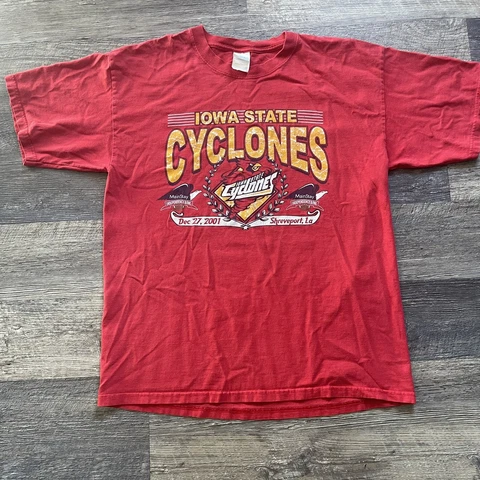Vintage 2001 Independence Bowl Crewneck T-shirt L Iowa State Vs Alabama Cover