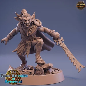 Goblin Egan Loordi, DnD RPG Wargames Fantasy Warrior Goblin Fighter Miniatura - Imagen 1 de 3