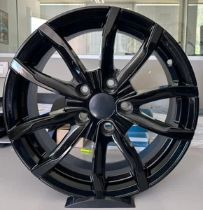 4 CERCHI IN LEGA 16" VOLKSWAGEN POLO T-CROSS TIAGO NUOVI TUTTO NERO - Imagen 1 de 2