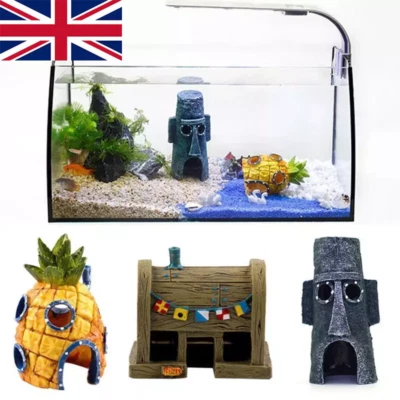 Aquarium Pineapple SpongeBob House Ornament Fish Tank House Decoration Kids Gift