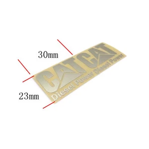 For 1/14 RC Truck Metal Decorative Sticker DIY RC Tractor Side CAT Decal Part - Picture 1 of 4