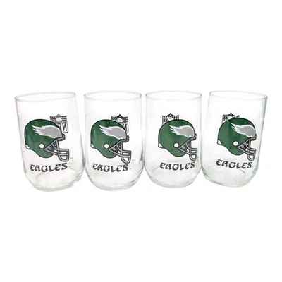 Juego de 4 vasos Philadelphia Eagles vintage 12 oz NFL 1991 móvil para beber retro Foto 1 de 4