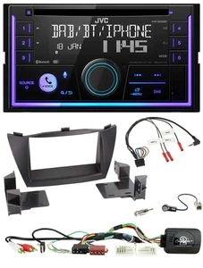 JVC Lenkrad USB 2DIN DAB Bluetooth CD Autoradio für Hyundai Tucson 2010-2015 sch - Bild 1 von 11