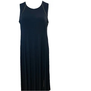 Spense Black Maxi Dress 24W  Stretch Sleeveless Stud Trim Classic Boho Party - Picture 1 of 10