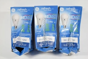 3 GE 68416 Non-Dimmable Refresh LED 3-Way HD Light Bulb Daylight 4W/10W/16W - Picture 1 of 2