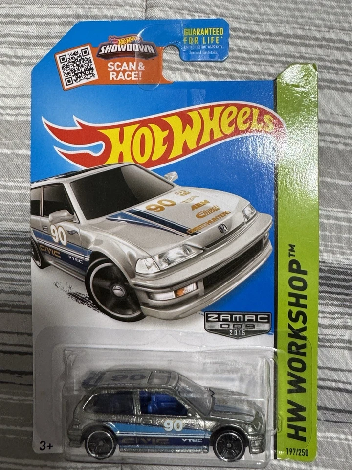 Honda Civic EF HW Workshop #197/250 E78 Hot Wheels Zamac 2015 '90 sin usar, en caja Foto 1 de 1