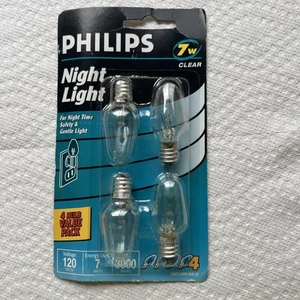 Philips 7w Night Light Bulbs 4 Pack C7 - Picture 1 of 2
