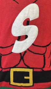 alex stevens ugly elf Holiday Christmas sweater size med red - Picture 1 of 6