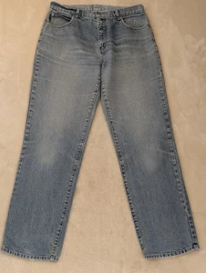 Jeans azules vintage para hombre Yves Saint Laurent, hechos en Hong Kong talla W34 L33 34L - Imagen 1 de 19
