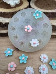 SEHR KLEINE Blumen Handarbeit Silikonform zum Basteln - Bild 1 von 9