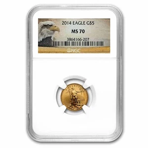 2014 1/10 oz American Gold Eagle MS-70 NGC - Picture 1 of 3