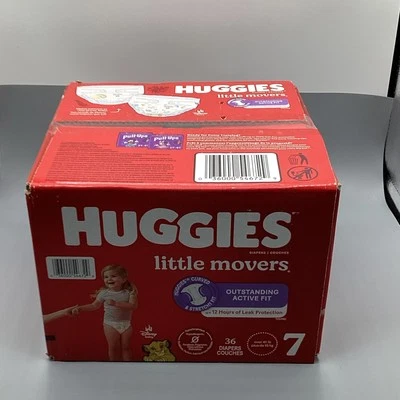 Pañales desechables para bebé Huggies Little Movers - Talla 7 - Cuenta 36 nuevos Foto 1 de 4