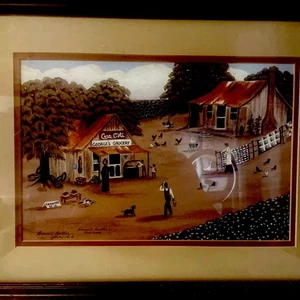 Bonnie Butler "GEORGE'S GROCERY" Lmtd signierte Ausgabe afroamerikanische Lithographie - Bild 1 von 9