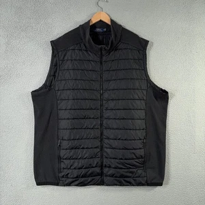 Polo Ralph Lauren Vest Mens 4XLT Tall Black Full Zip Quilted Puffer Jacket READ - Picture 1 of 13