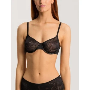 Hanro Underwire Bra Size 34C Black Lace Semi Sheer Sexy Lingerie  - Picture 1 of 9