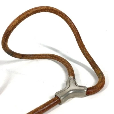 HERMES Mascota Herculide Perro Color Plomo Marrón Unisex Cuero Longitud Total 94,5 cm  Foto 1 de 4