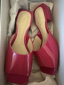 Sandalias Cecelia New York Charol Tacón Bloque Rosa Olivia 6 - Imagen 1 de 10