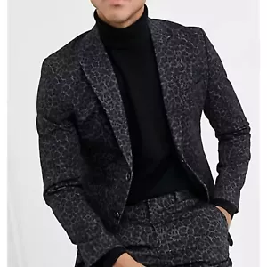 Blazer uomo J.Ferrar 360° elasticizzato grigio leopardato taglia M 38/40 regular - Foto 1 di 10