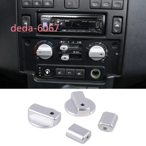 4×Alloy Air Conditioning Adjustment Button Cover For Land Rover Defender 2004-18 - Picture 1 of 14