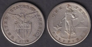 1 Peso 1910-S US-Philippine United States of America Coin - Stock #A4 - Picture 1 of 4