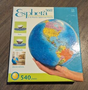 Rose Art Esphera 360 3-D Plastic Spherical Puzzle 540 Pieces 12" Globe World Map