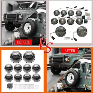 10x luci LED aggiornamento segnale di svolta arresto posteriore per Land Rover 90/110 Defender - Foto 1 di 11