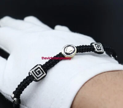 Подарочный браслет из стерлингового серебра 925 пробы с натуральными бриллиантами полки - Изображение 1 из 4