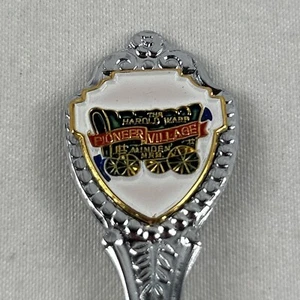 Harold Warp Pioneer Village Souvenir Spoon 3.5” Silver Tone Minden Nebraska - Picture 1 of 3