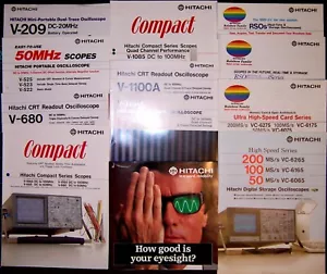 Lotto Lavoro HITACHI Serie V e VC Brochure Oscilloscopio Digitale Reale e Archiviazione - Foto 1 di 19