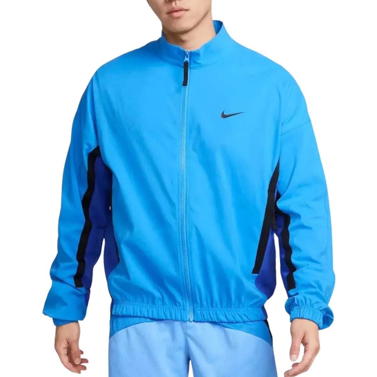 NIKE Retro 96' DNA Woven Full Zip Jacket sz M Medium Photo Blue