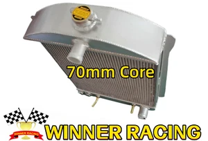 Radiador de aluminio de 70 mm Chevy Car Street Rod automático 1940 1941 - Imagen 1 de 8