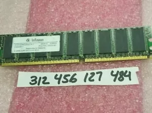512MB DDR PC2700E CL2.5 2700E 333 DUAL RANK 184PIN ECC NON-REG 2RX8 32X8 - Picture 1 of 1