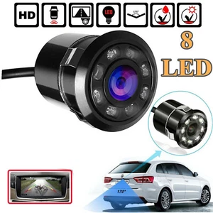 Car Rear View Backup Reverse Camera 170° CMOS 8 LED HD Night Vision Waterproof - Picture 1 of 12