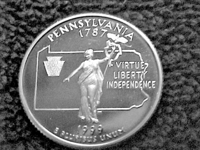 1999 S PENNSYLVANIA STATE QUARTER PROOF FROM PROOF SET  - Image 1 of 2