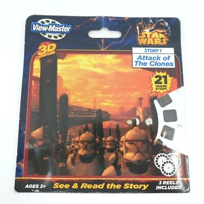 Star Wars Attack of the Clones Story 1 view-master 3 Reels Pack sealed - Image 1 of 2