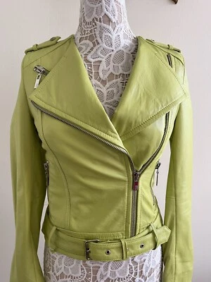 Black rivet leather jacket size XS org $550 - Image 1 of 4