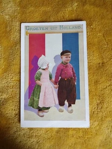 Groeten Uit Holland Postcard Posted 1955 Dutch Children - Picture 1 of 3