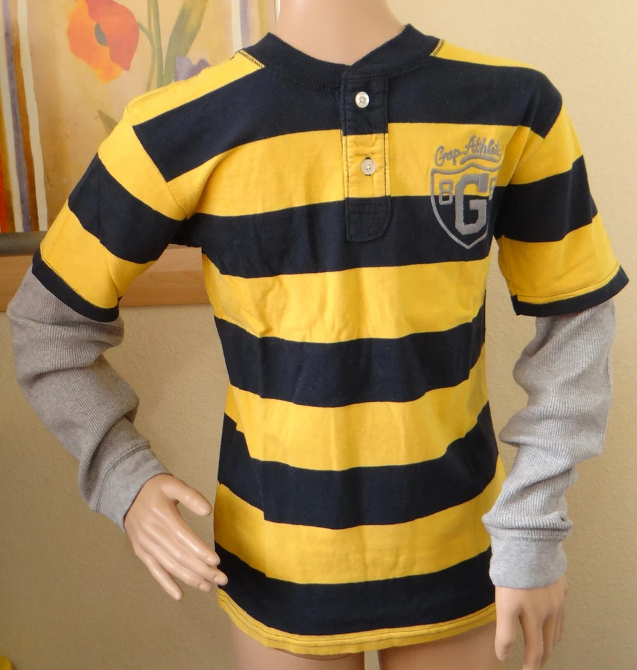 GAP KIDS слой вид длинный тепловой рукав поло ворота рубашка/топ, XL (12-13)-PICK - Изображение 1 из 1