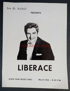 Liberace Ku Klux Klan Naughty Cartoon 1965 Program Texas State Fair Music Hall - Picture 1 of 7