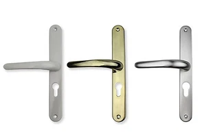 48mm Door Handle Union Style Upvc 215mm Fixing White - Gold - Silver 1 pair - Picture 1 of 8