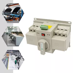 ATS Double Power Switch Automatic Transfer Switch 3P 63A 110V AC 50Hz/60Hz NEU - Bild 1 von 19