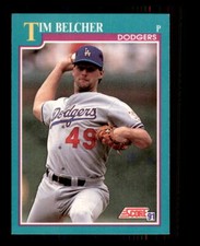 1991 Baseball Score Tim Belcher Los Angeles Dodgers #187