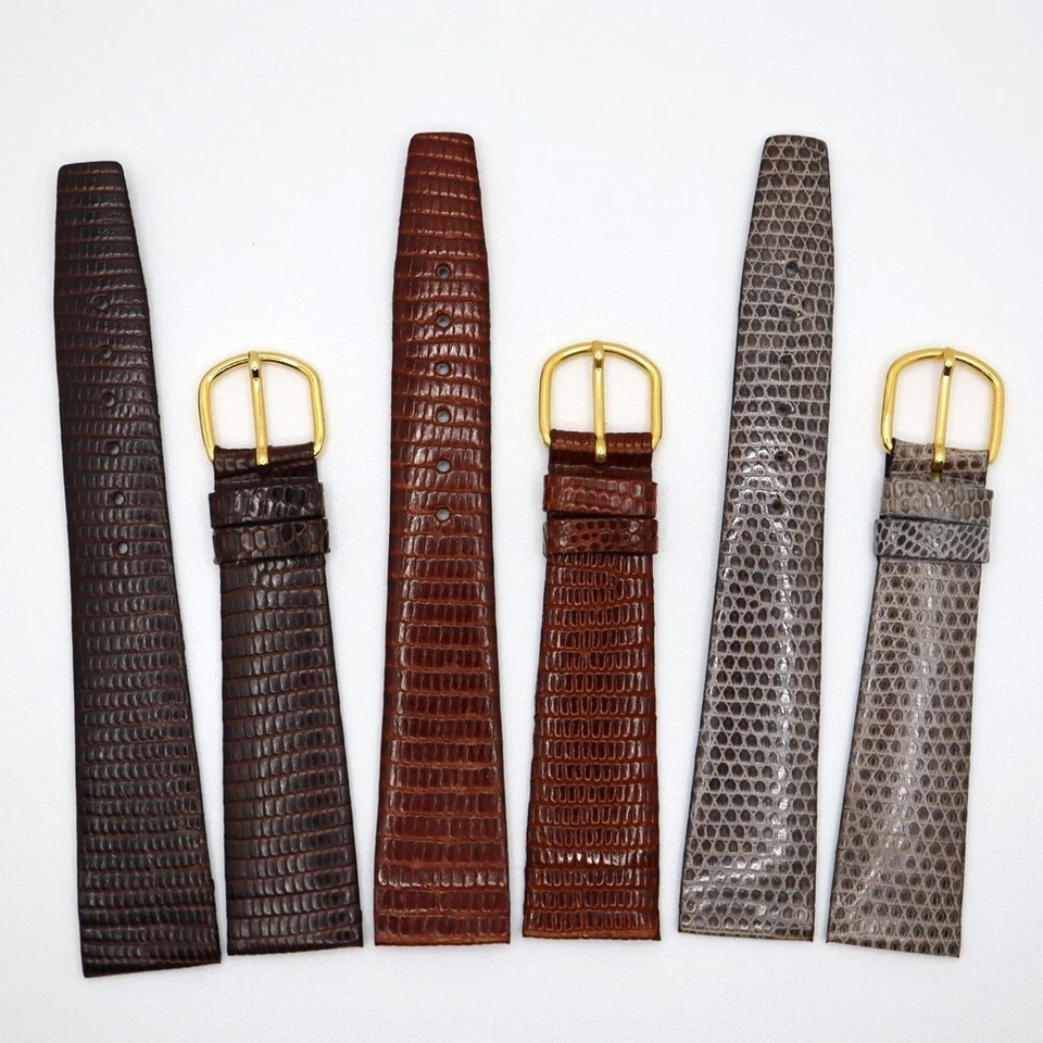 Cinturino in vera lucertola slim Nos anni 80 Misura 13-15-17-19mm - Image 1 of 1