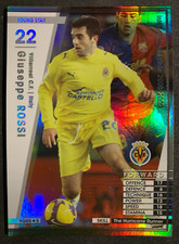 2008-09 Panini WCCF Young Guns Giuseppe Rossi Villarreal refractor card Busquets