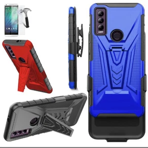 Phone Case for Cricket Ovation 3 / AT&T Motivate Max Holster Build-in Kickstand - Picture 1 of 13