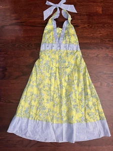 Limited Too Justice Girl's NWT 16 Green flower gem halter dress VINTAGE - Picture 1 of 3